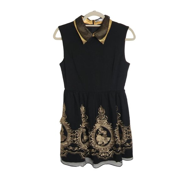 Dressesloves NWT Black Gold sleeveless dress Womens size 6 - Picture 1 of 4